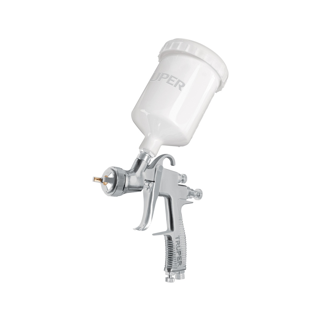 Pistola para pintar LVLP vaso plástico, 1.7 mm, TRUPER