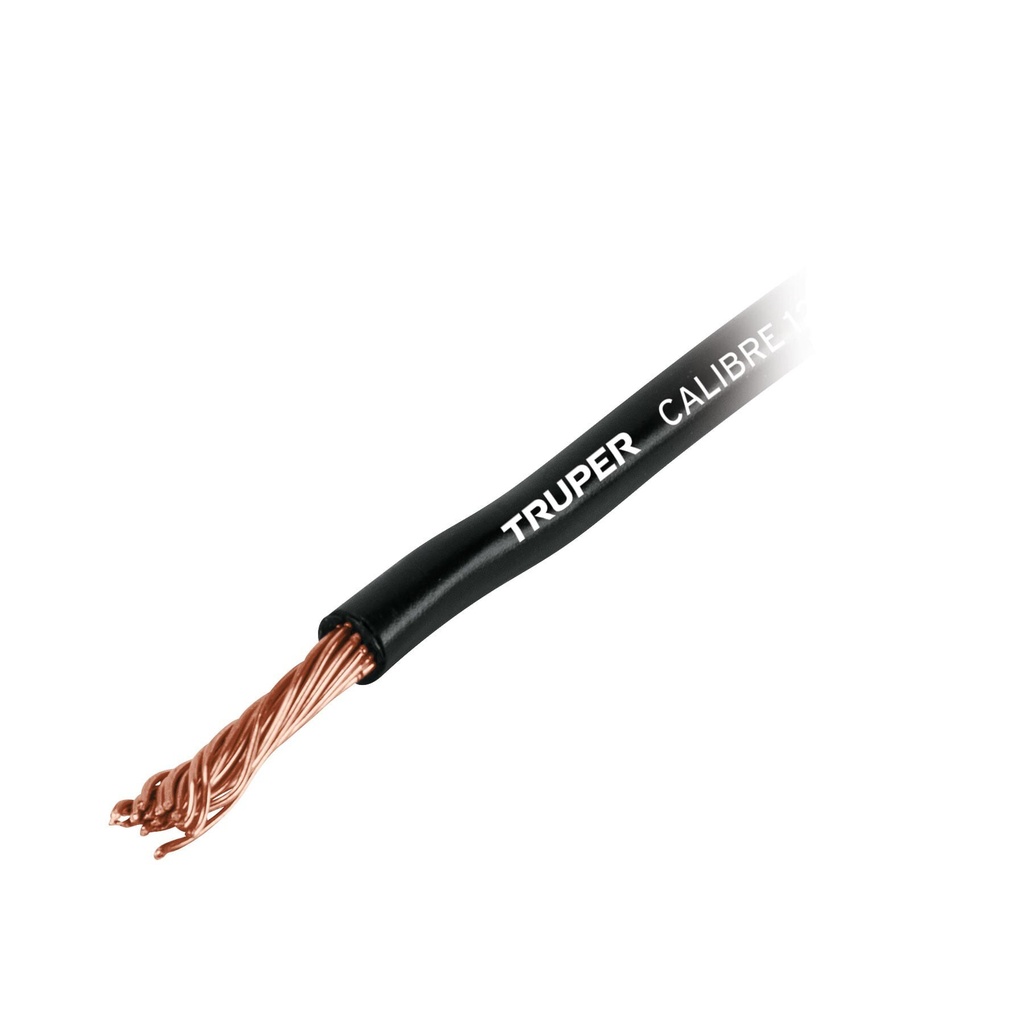 Carrete con 9 m de cable primario negro calibre 16, TRUPER