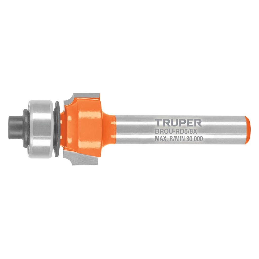 Broca para router, redondeado, 5/8' con balero, TRUPER
