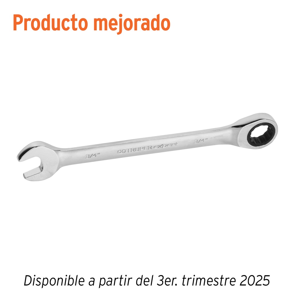 Llave combinada con matraca 3/4' x 238 mm largo, EXPERT