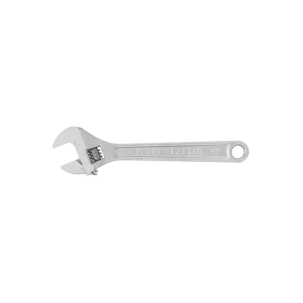 Llave ajustable (perico) 10' cromada, PRETUL