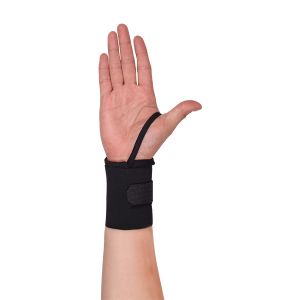 [FF-023] Muñequera Elástica Negra con Dedal