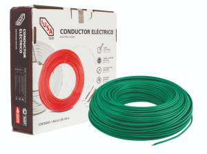 [215580ZN] Cable thw calibre 12 awg verde con 100mts Iusa