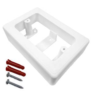 [287850ZN] Caja de contactos para canaleta 3 x 5 blanca con pija-taquete sin fondo