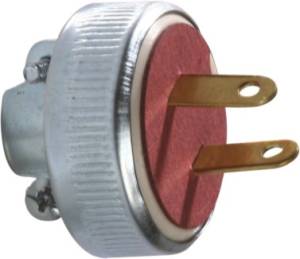 [676ZN] Clavija blindada sencilla 10a 250v laton CLA018 Kley