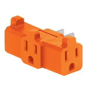 [777ZN] Multicontacto tipo "T" 3 contactos 2p+t naranja bolsa Volteck