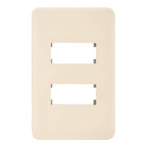 [791ZN] Placa 2 ventanas marfil Tradizione
