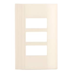 [193020ZN] Placa 3 ventanas marfil Montana