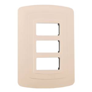 [196586ZN] Placa 3 ventanas marfil Toscana Montana