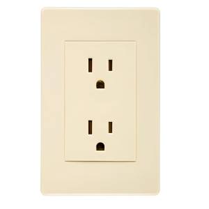 [896ZN] Placa con contacto duplex 2p+t marfil Tradizione