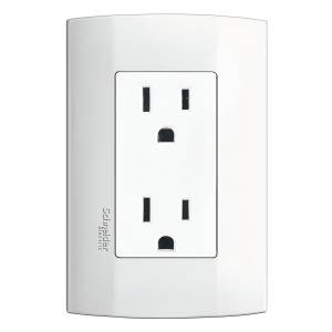 [241595ZN] Placa con contacto duplex 2p+t PI blanco Marisio Schneider