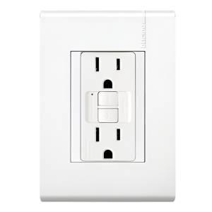 [211110ZN] Placa con contacto duplex 2p+t PI ICFT blanco Modus Pro Bticino