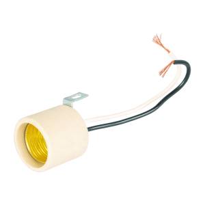 [227951ZN] Portalampara ceramica con soporte escuadra Iusa