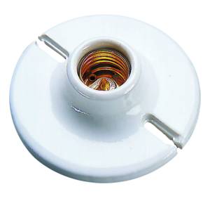 [874ZN] Portalampara ceramica redonda 4" Iusa