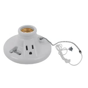 [284537ZN] Portalampara ceramica redonda con ladron y cadena Aksi