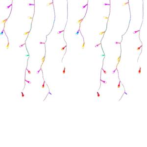 [284901ZN] Serie navideña 300 LED multicolor cable transparente cascada 6 mt 8 funciones Vianti