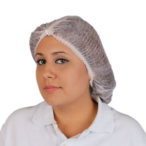 [RD-CP08] Cofia Plisada Desechable Blanca de 21'' C/100 PIEZAS