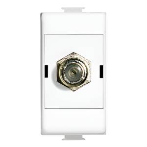 [195964ZN] Toma coaxial para TV blanco Q MX Bticino