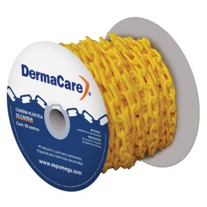 [SE-CADENA] Cadena Plástica Amarilla Resistente de 6mm 50metros