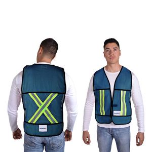 [SE-CH02-R] Chaleco Azul de Seguridad con Reflejante