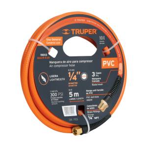 [10940ZN] Manguera para compresor PVC 006mm 1/4" 05mt Truper