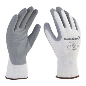 Guante de Nylon Blanco con Nitrilo para Trabajos Mecánicos