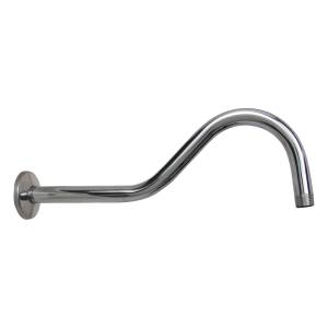 [5502ZN] Brazo para regadera curvo 39cm de acero inoxidable cromada 45BF Rugo