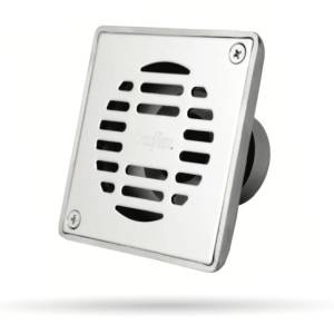 [212446ZN] Coladera cuadrada 2" con valvula antiolor de acero inoxidable pc303 Coflex