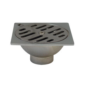 [8199ZN] Coladera cuadrada 4x4 metalica 46z Rugo