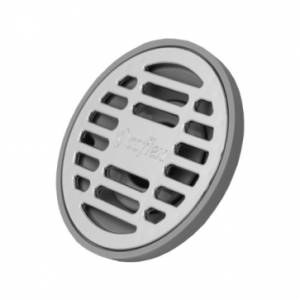 [212440ZN] Coladera redonda 2" con valvula antiolores ABS gris rejilla cromada pc151 Coflex