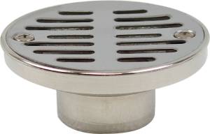 [8210ZN] Coladera redonda 3-1/2" metalica cromada 47cz Rugo