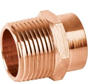 [204543ZN] Conector cobre rosca exterior 025mm 1"