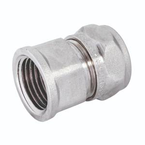[202073ZN] Conector para gas rosca interior 1/2" x 1/2" Iusa