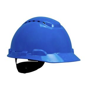 [MM-H-703V] Casco Azul con Ventilación y Suspensión de Matraca