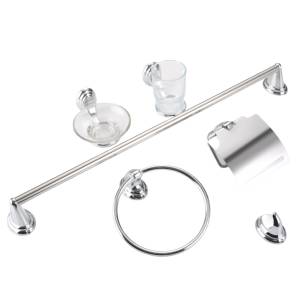 [285945ZN] Juego accesorios para baño con 6pz cromado Vianti