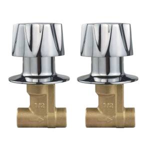 [284125ZN] Juego de llaves empotrar soldables de bronce con maneral standard Vianti