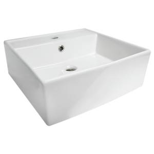 [210983ZN] Lavabo cuadrado blanco Cuadrato sobreponer Cato