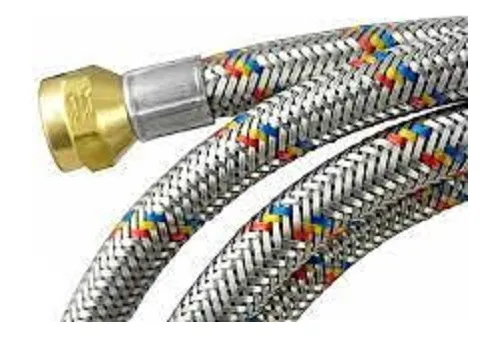 [191171ZN] Manguera gas tca. laton 3/8x3/8 2mt aluminio BORO