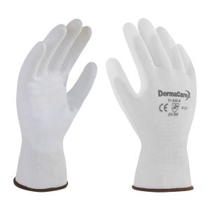 Guante de Nylon Blanco con Recubrimiento de Poliuretano