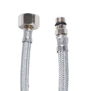 [284110ZN] Manguera para monomando acero inoxidable 1/2" x 3/8" 055cm con 2 pz Vianti