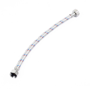 [14099ZN] Manguera para sanitario de aluminio 1/2" x 7/8" 035cm Nacobre