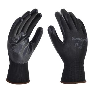 Guante de Nylon y Nitrilo Negro