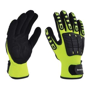 Guante de Seguridad Dermacare - Nylon Fluorescente con PVC y Nitrilo