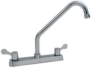 [5675ZN] Mezcladora fregadero de bronce tipo standard maneral palanca 1/4 de vuelta cromada 8PP Rugo