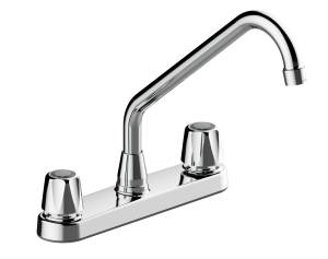 [214987ZN] Mezcladora fregadero laton/resina tipo standard maneral standard 1/4 de vuelta cromada GFD200 Coflex