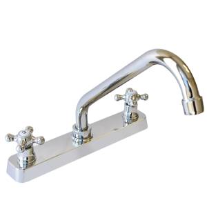[215500ZN] Mezcladora fregadero plastica tipo standard maneral cruz 1/4 de vuelta cromada MFVP007 Vianti