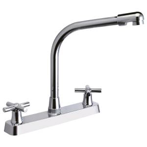 [241114ZN] Mezcladora fregadero zinc tipo cobra maneral cruz cromada MFVZ013 Vianti