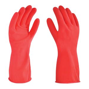 Guante de Látex Rojo con Relieve en Palma
