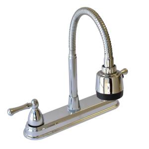[215499ZN] Mezcladora fregadero zinc tipo flexible maneral palanca cromada MFVZ010 Vianti