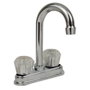 [201316ZN] Mezcladora lavabo de bronce tipo bar maneral acril 1/4 de vuelta cromada 24IBL Rugo